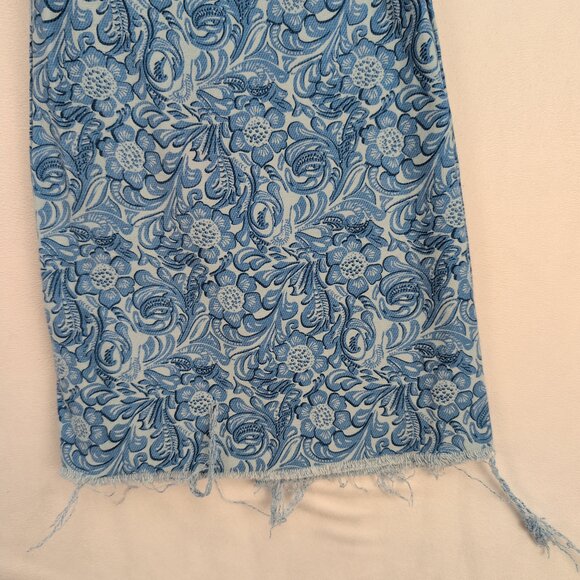 Rock & Roll Denim Bargain Button Flare Jeans 31x32 Blue Floral - Picture 7 of 10